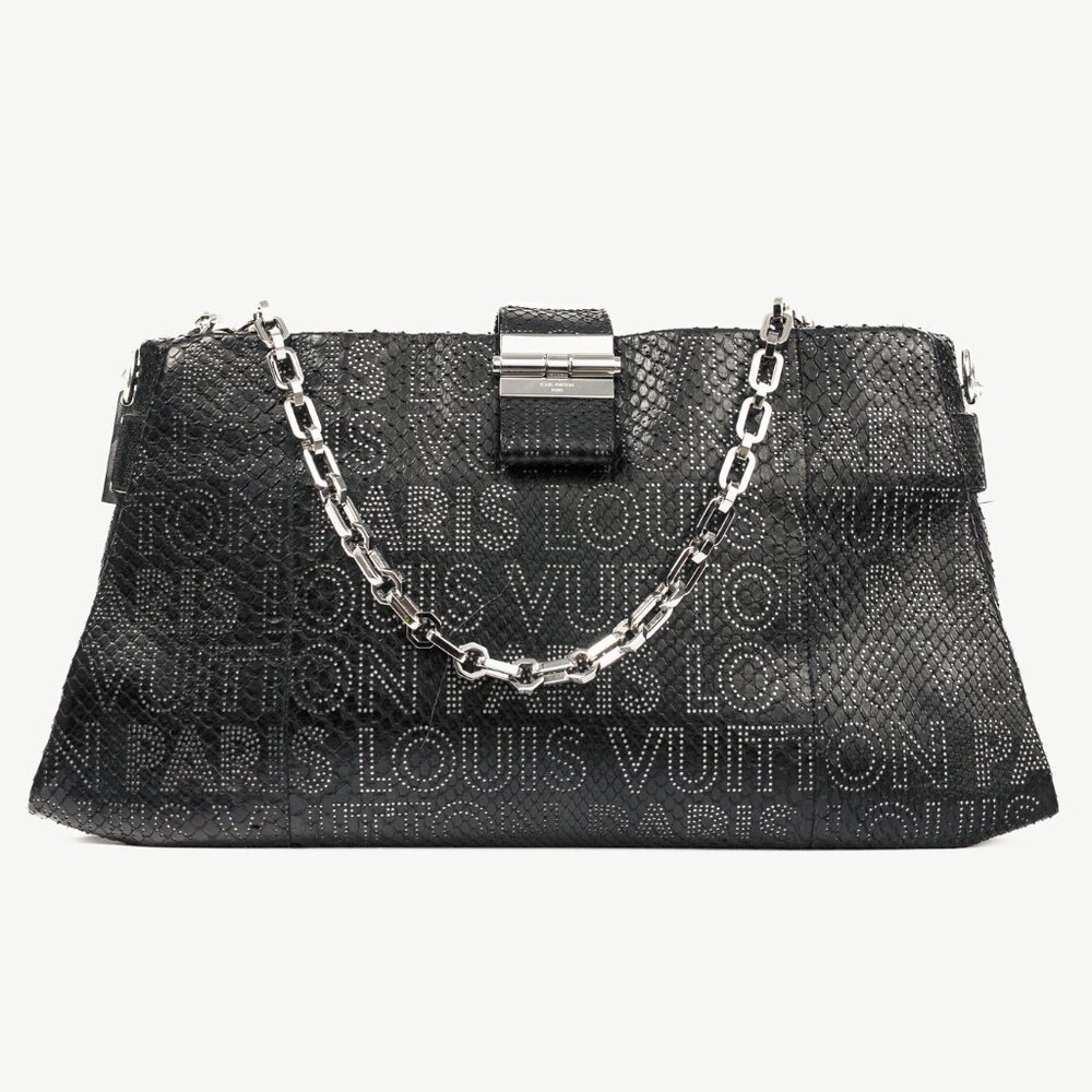 Louis Vuitton AW/08 Runway Lutece Black Perfore Python Shoulder Bag